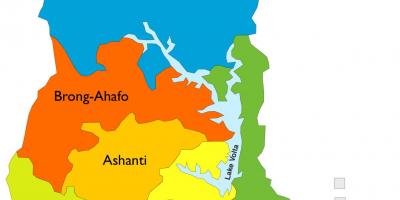 Gana haritası bölgeler gösteriliyor 